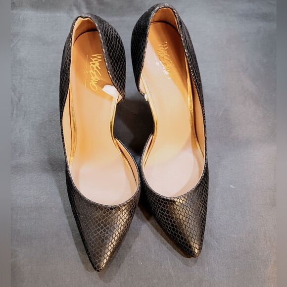 MOSSIMO FAUX SNAKESKIN POINTED TOE D'ORSAY SLIP-ON PUMP - Picture 3 of 15